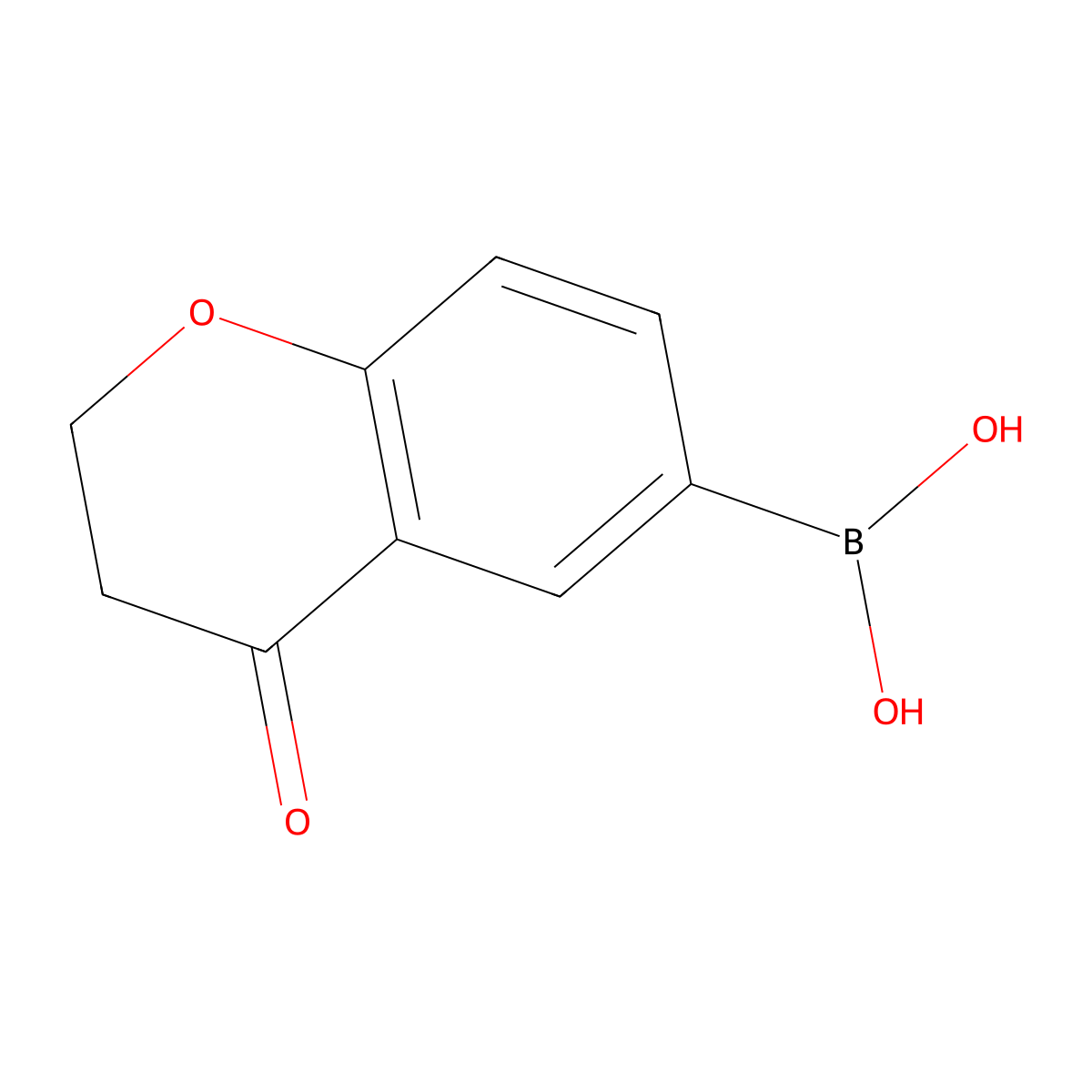 (4-oxo-3,4-dihydro-2H-1-benzopyran-6-yl)boronic acid molecular structure, CAS 1514926-16-9