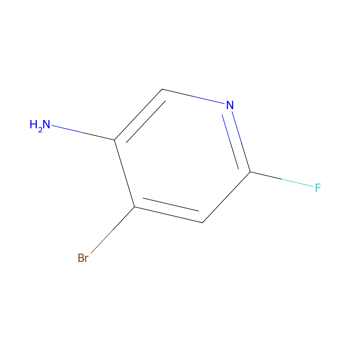 4-Bromo-6-fluoropyridin-3-amine molecular structure, CAS 1514932-24-1