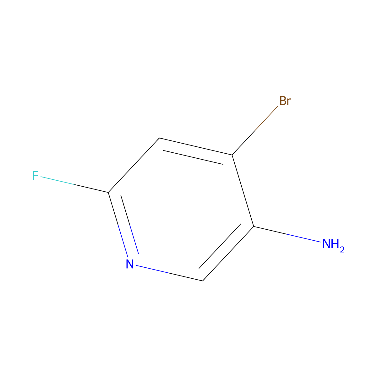 4-Bromo-6-fluoropyridin-3-amine molecular structure, CAS 1514932-24-1