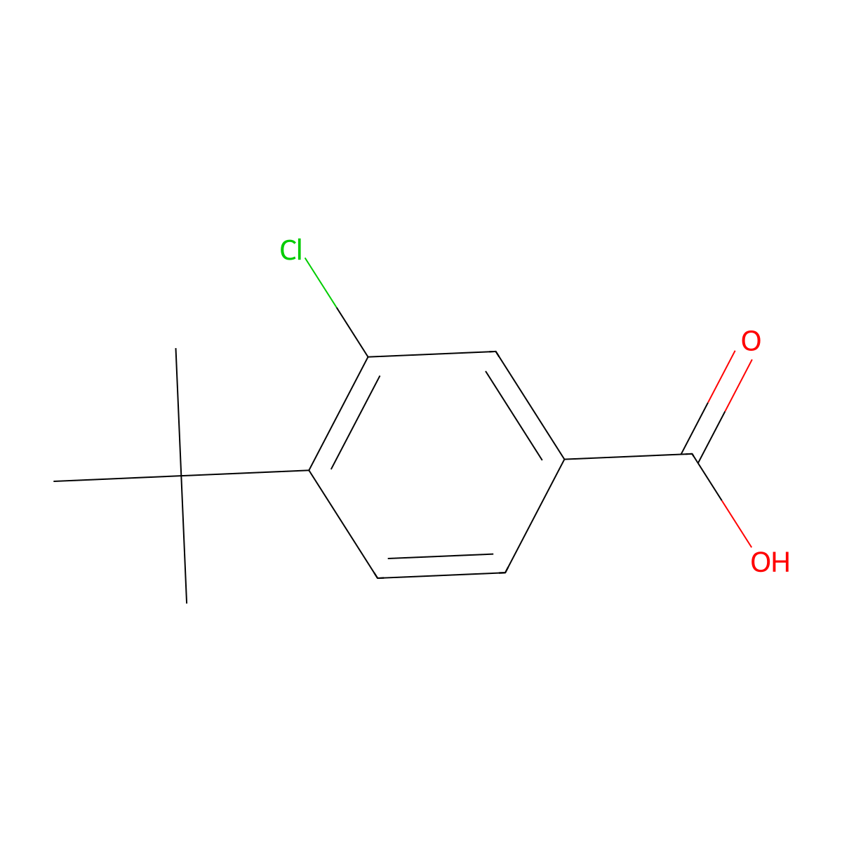 4-tert-Butyl-3-chlorobenzoic acid molecular structure, CAS 1515-20-4