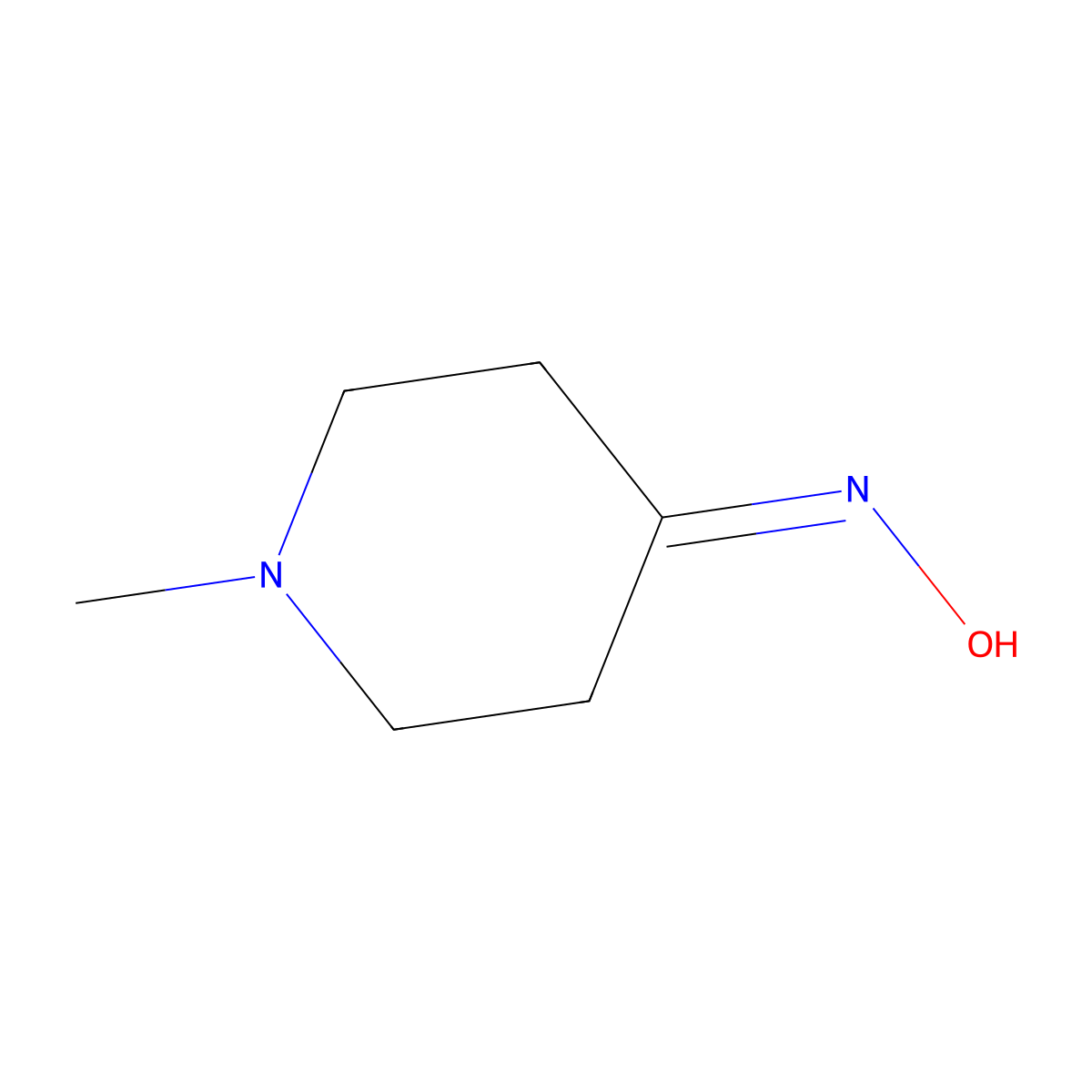1-Methylpiperidin-4-one oxime molecular structure, CAS 1515-27-1