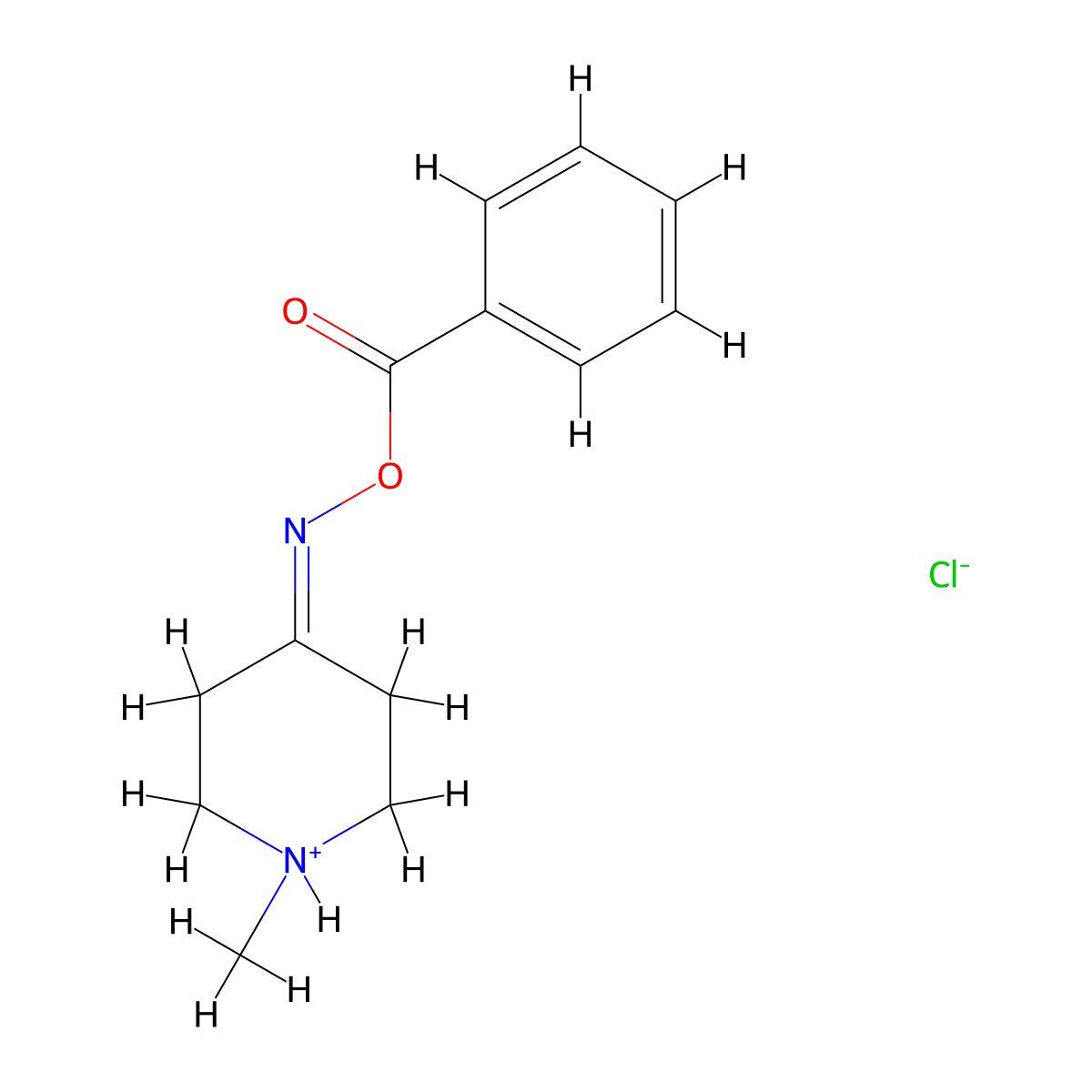 1-Methylpiperidin-4-one phenylcarbonyl oxime hydrochloride molecular structure, CAS 1515-48-6