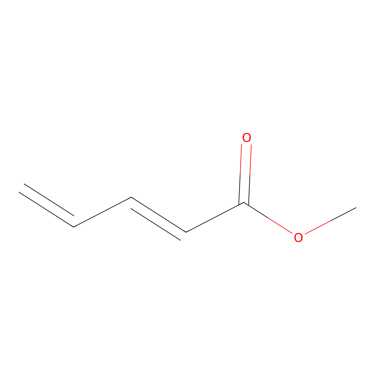 Methyl penta-2,4-dienoate molecular structure, CAS 1515-75-9