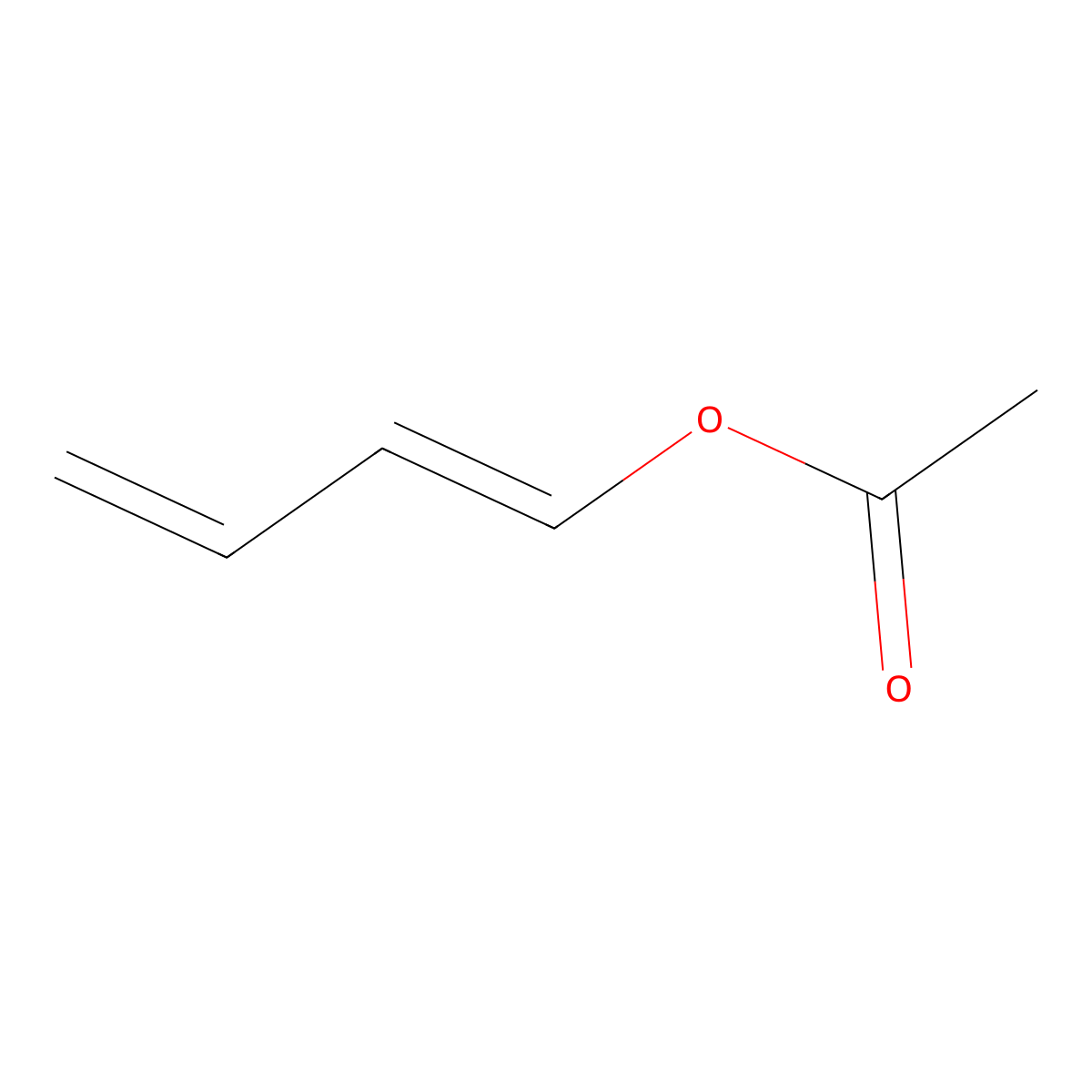 1,3-Butadienyl acetate, (1E)- molecular structure, CAS 1515-76-0