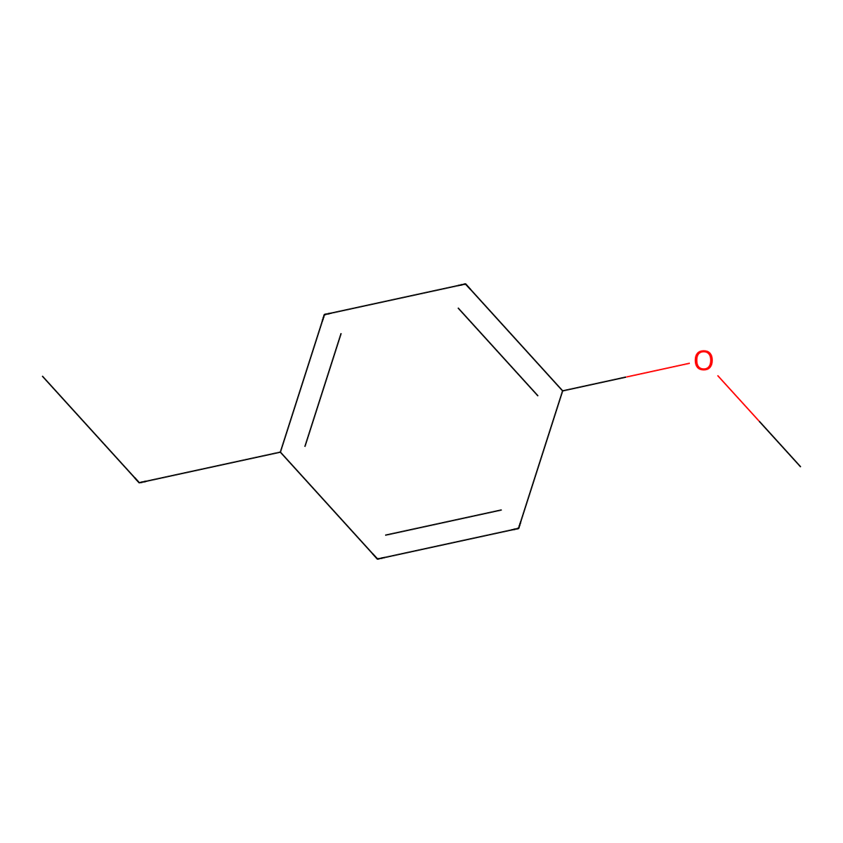 1-Ethyl-4-methoxybenzene molecular structure, CAS 1515-95-3