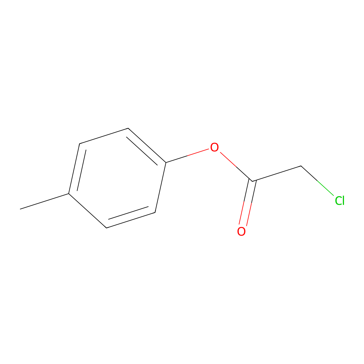 4-Methylphenyl chloroacetate molecular structure, CAS 15150-39-7