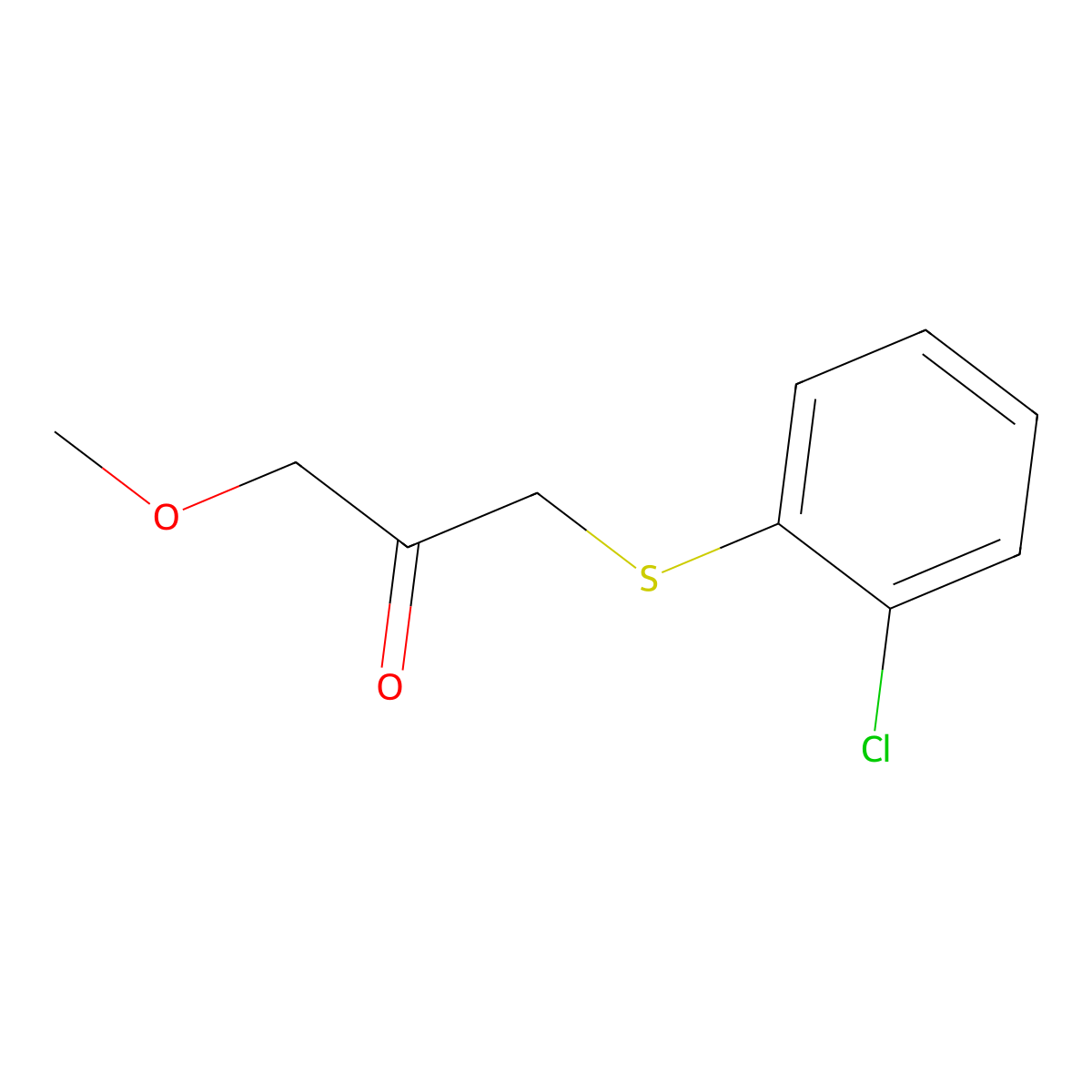 1-((2-Chlorophenyl)thio)-3-methoxypropan-2-one molecular structure, CAS 1515012-94-8