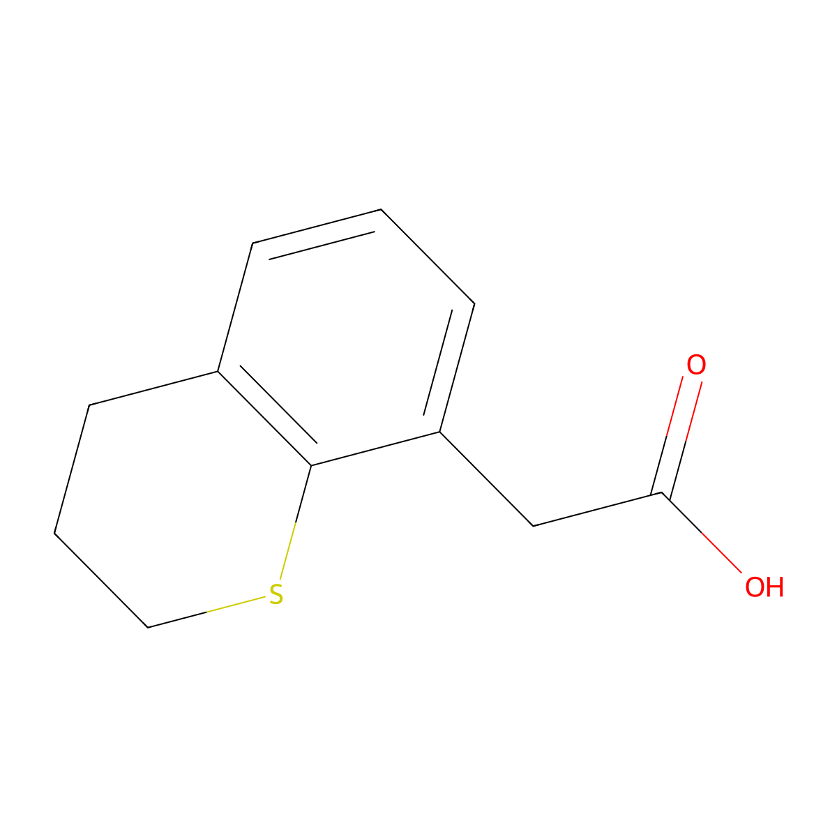 2-(3,4-dihydro-2H-1-benzothiopyran-8-yl)aceticacid molecular structure, CAS 1515017-02-3