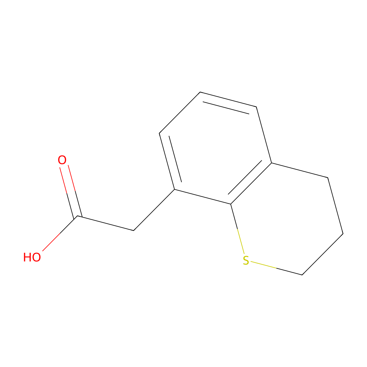2-(3,4-dihydro-2H-1-benzothiopyran-8-yl)aceticacid molecular structure, CAS 1515017-02-3