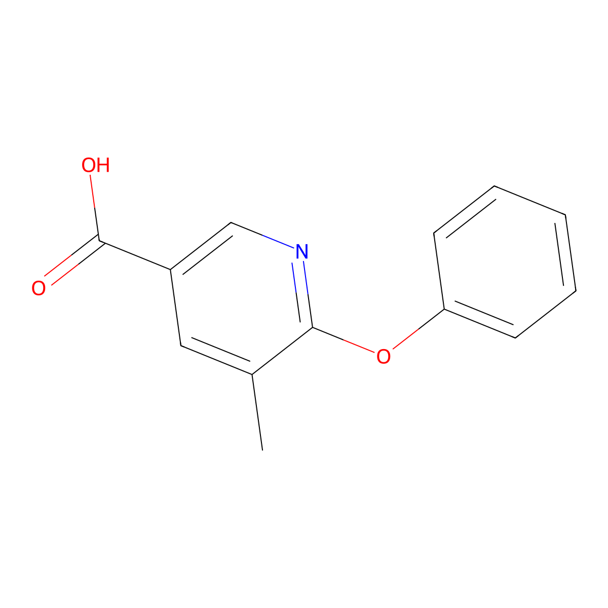 5-Methyl-6-phenoxynicotinic acid molecular structure, CAS 151502-55-5