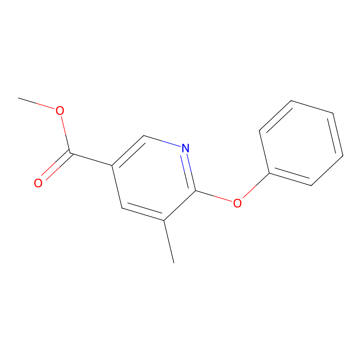 Methyl 5-methyl-6-phenoxynicotinate molecular structure, CAS 151502-57-7