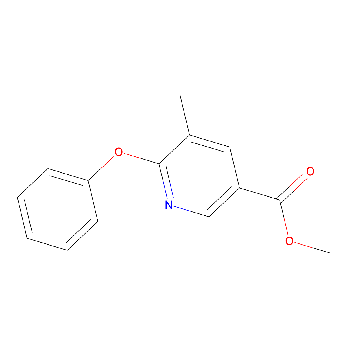Methyl 5-methyl-6-phenoxynicotinate molecular structure, CAS 151502-57-7