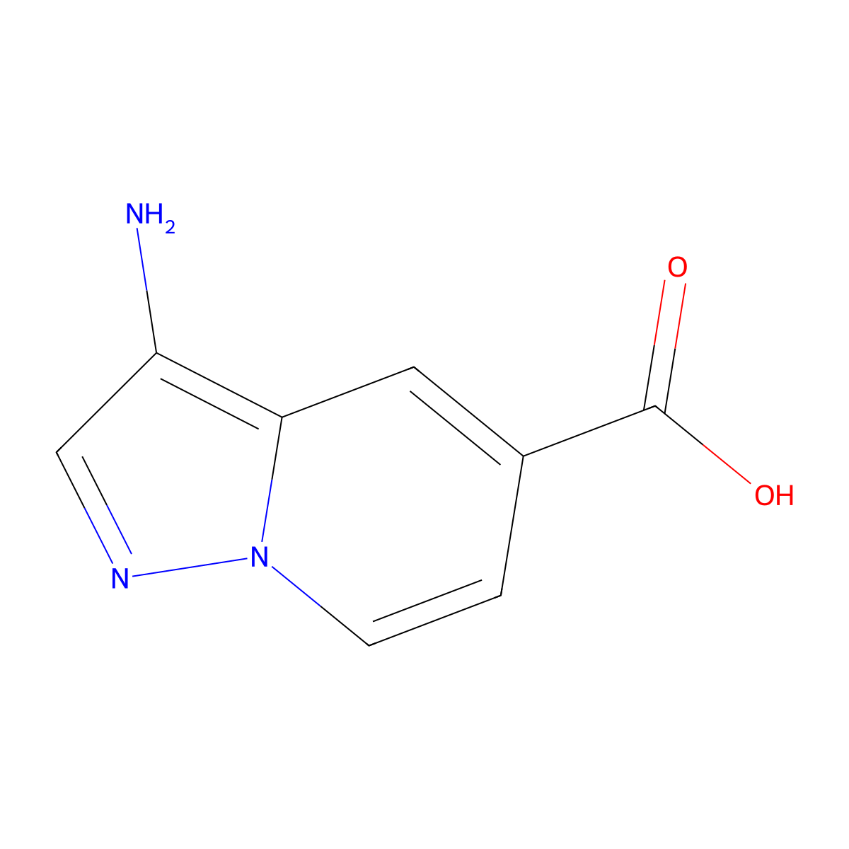 3-Aminopyrazolo[1,5-a]pyridine-5-carboxylic acid molecular structure, CAS 1515022-02-2