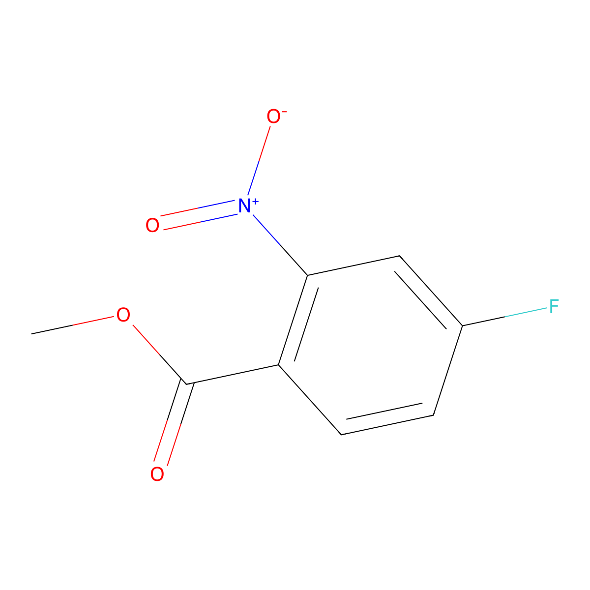 Methyl 4-fluoro-2-nitrobenzoate molecular structure, CAS 151504-81-3