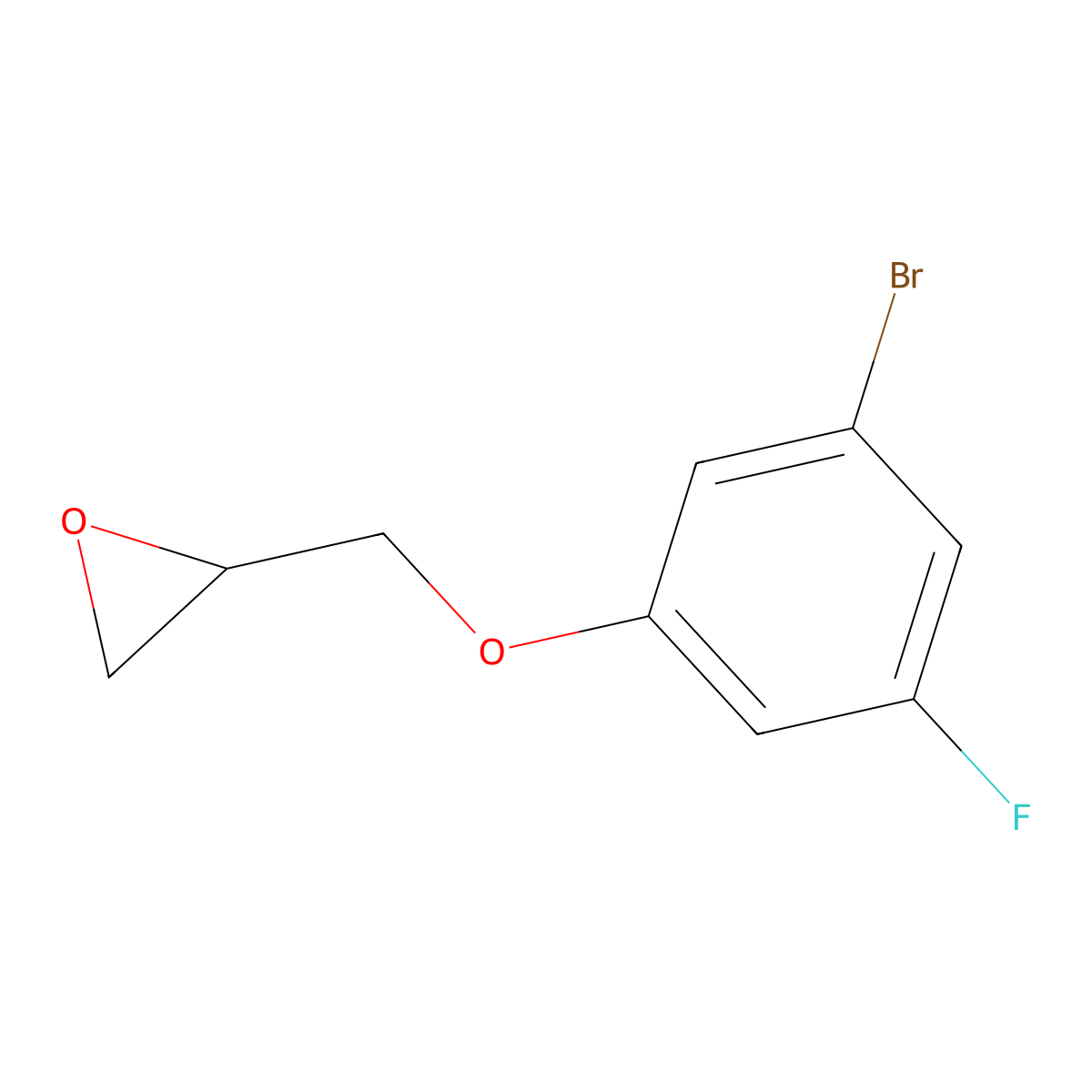 2-(3-Bromo-5-fluorophenoxymethyl)oxirane molecular structure, CAS 1515051-28-1
