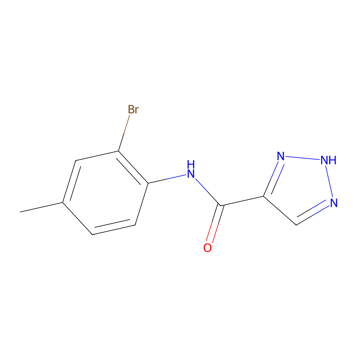 N-(2-bromo-4-methylphenyl)-1H-1,2,3-triazole-5-carboxamide molecular structure, CAS 1515058-98-6
