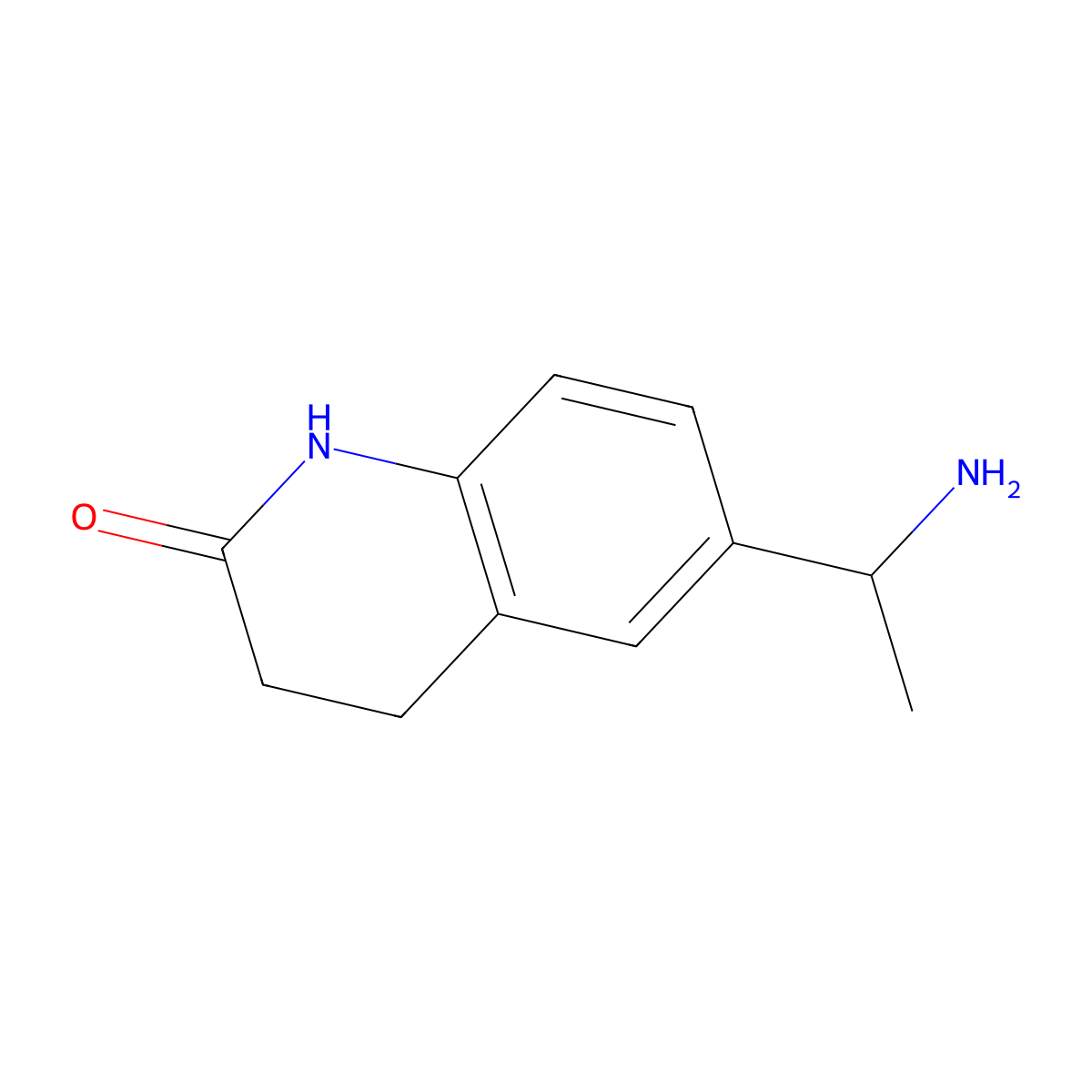 6-(1-Aminoethyl)-1,2,3,4-tetrahydroquinolin-2-one molecular structure, CAS 151506-22-8