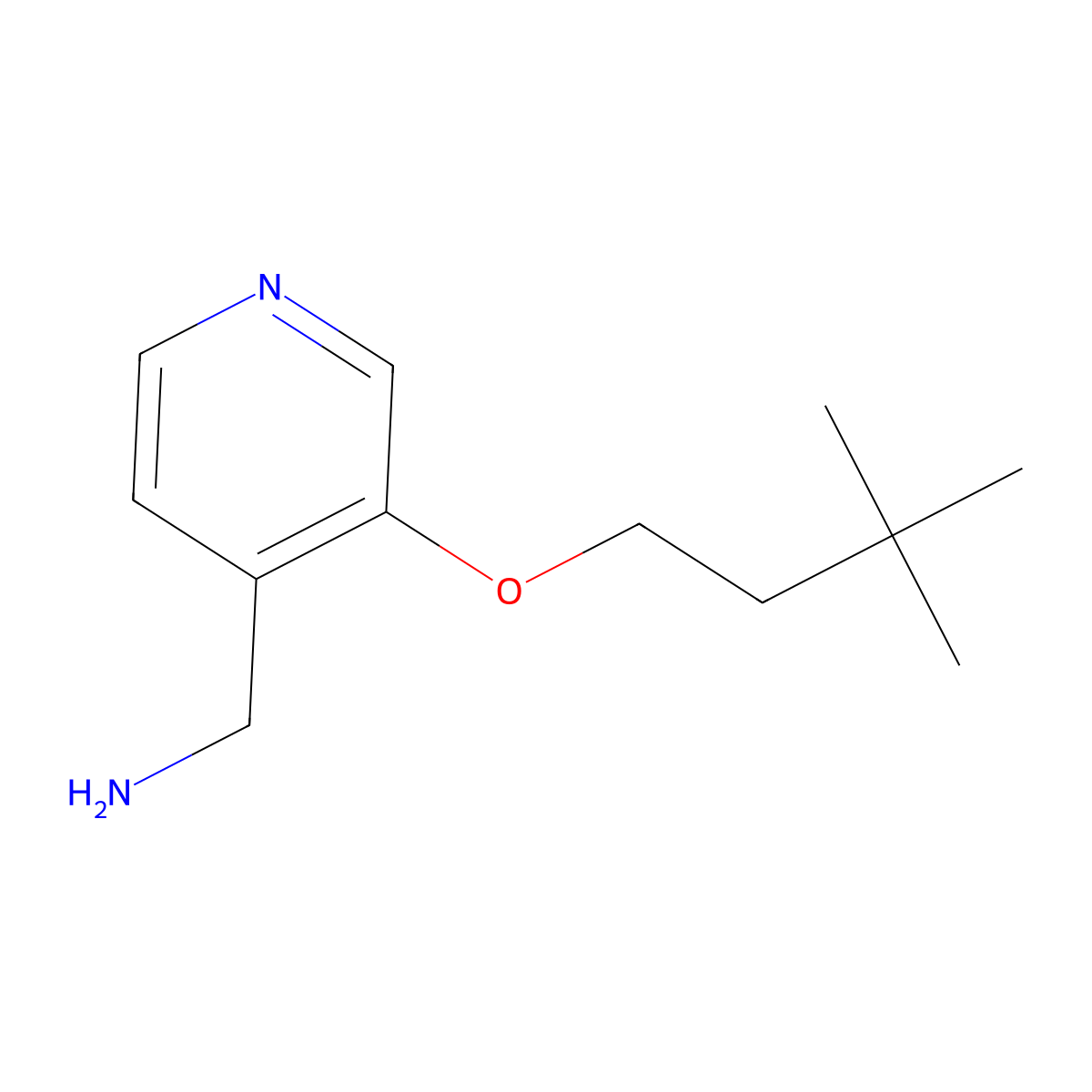 [3-(3,3-Dimethylbutoxy)pyridin-4-yl]methanamine molecular structure, CAS 1515070-45-7
