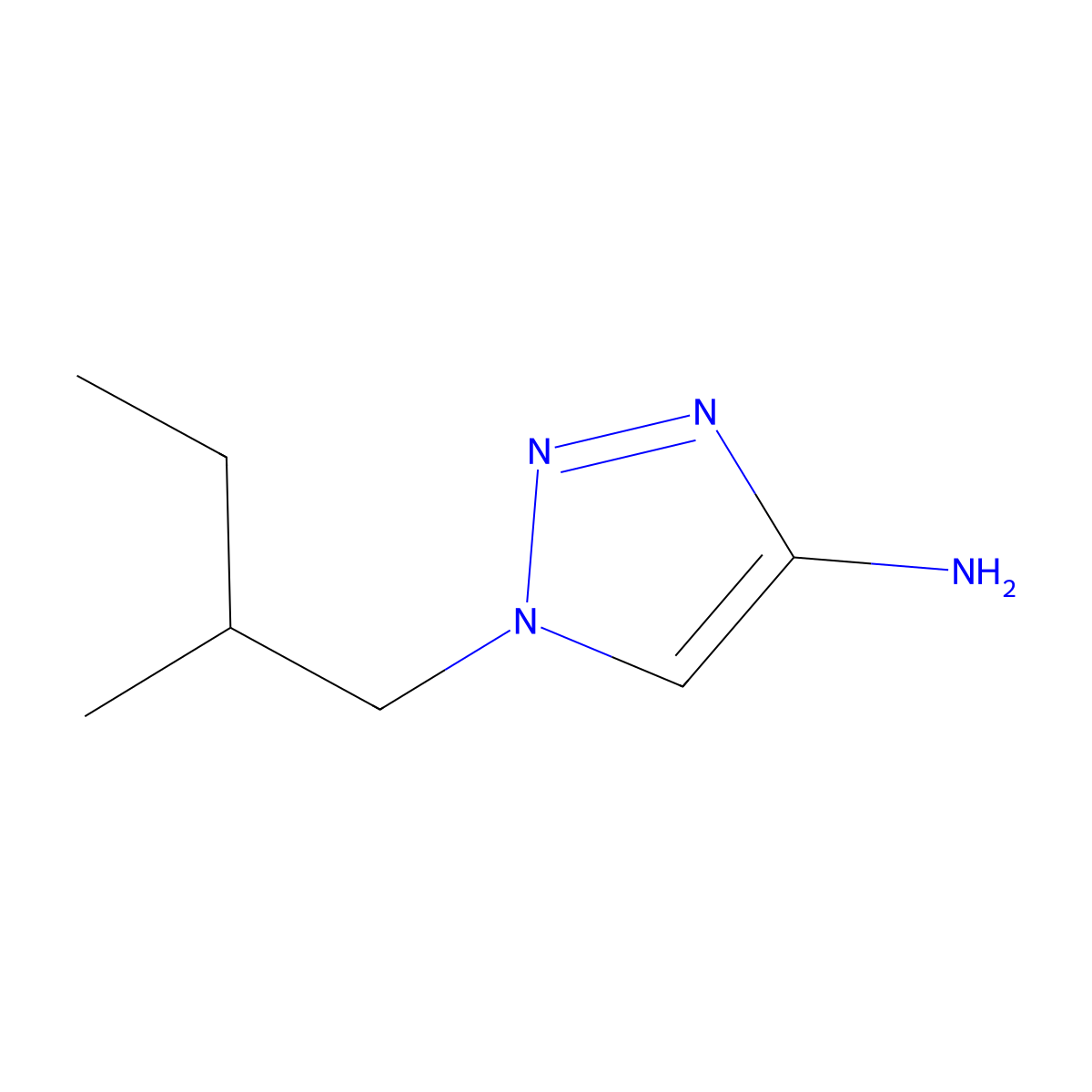1-(2-Methylbutyl)-1H-1,2,3-triazol-4-amine molecular structure, CAS 1515098-10-8