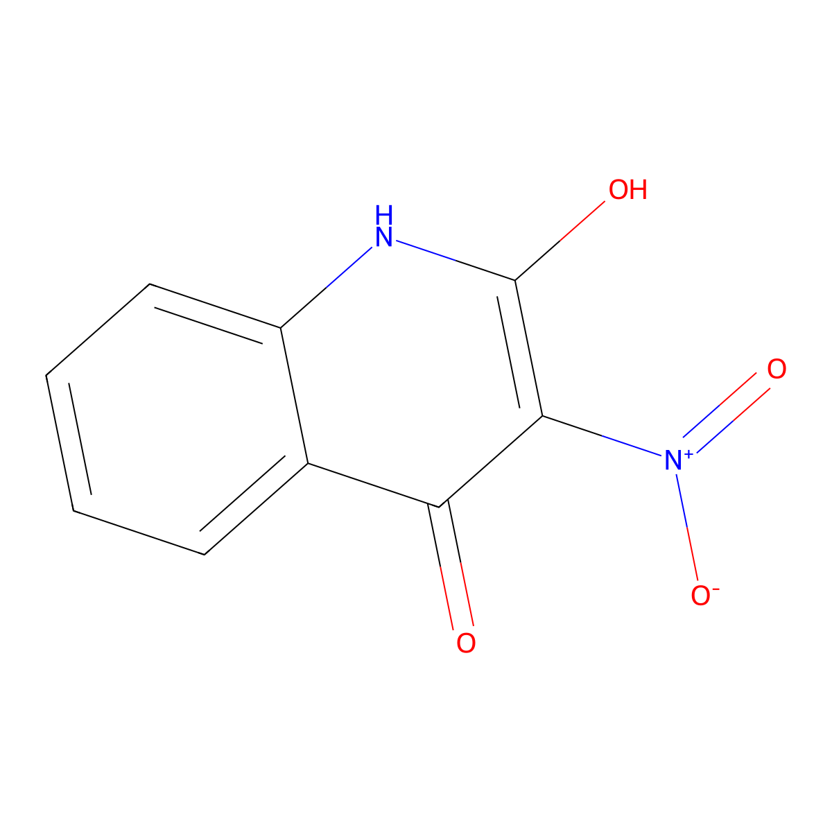 2-hydroxy-3-nitro-1H-quinolin-4-one molecular structure, CAS 15151-57-2