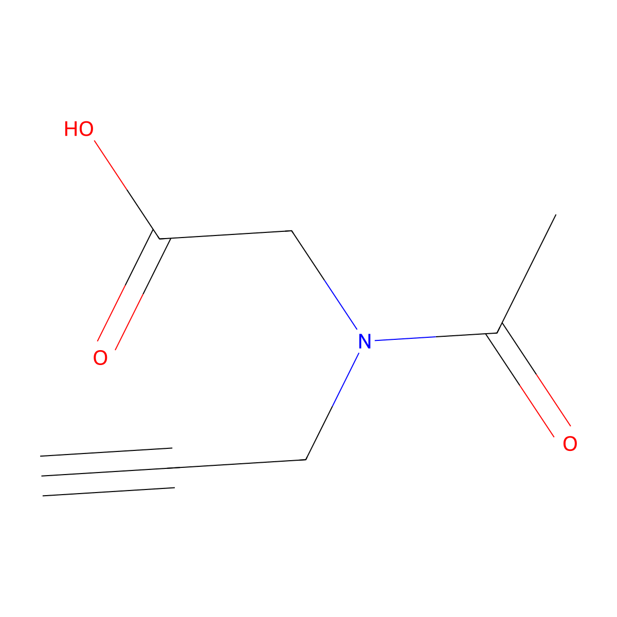 n-Acetyl-n-(prop-2-yn-1-yl)glycine molecular structure, CAS 1515118-47-4