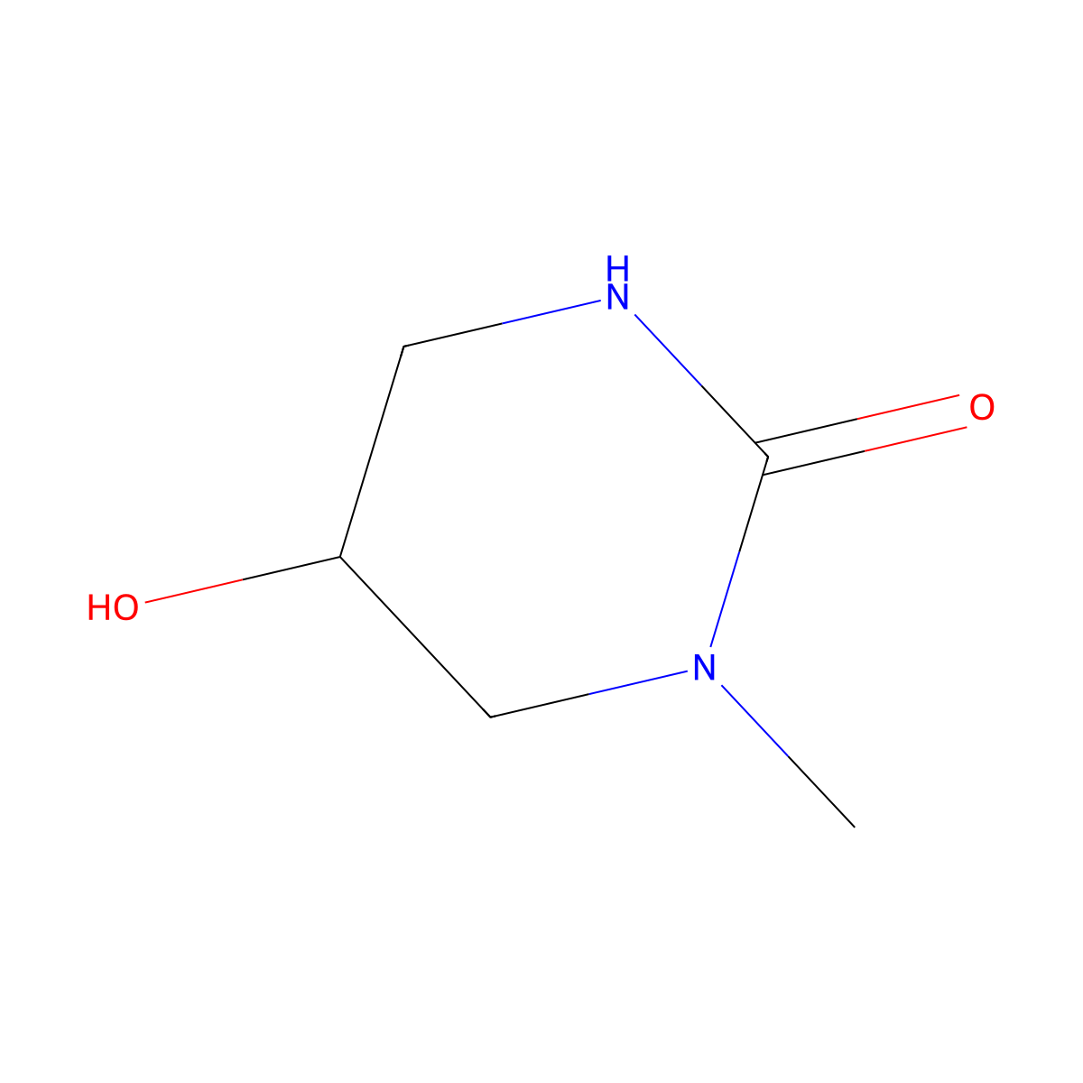 5-Hydroxy-1-methyl-1,3-diazinan-2-one molecular structure, CAS 1515127-94-2