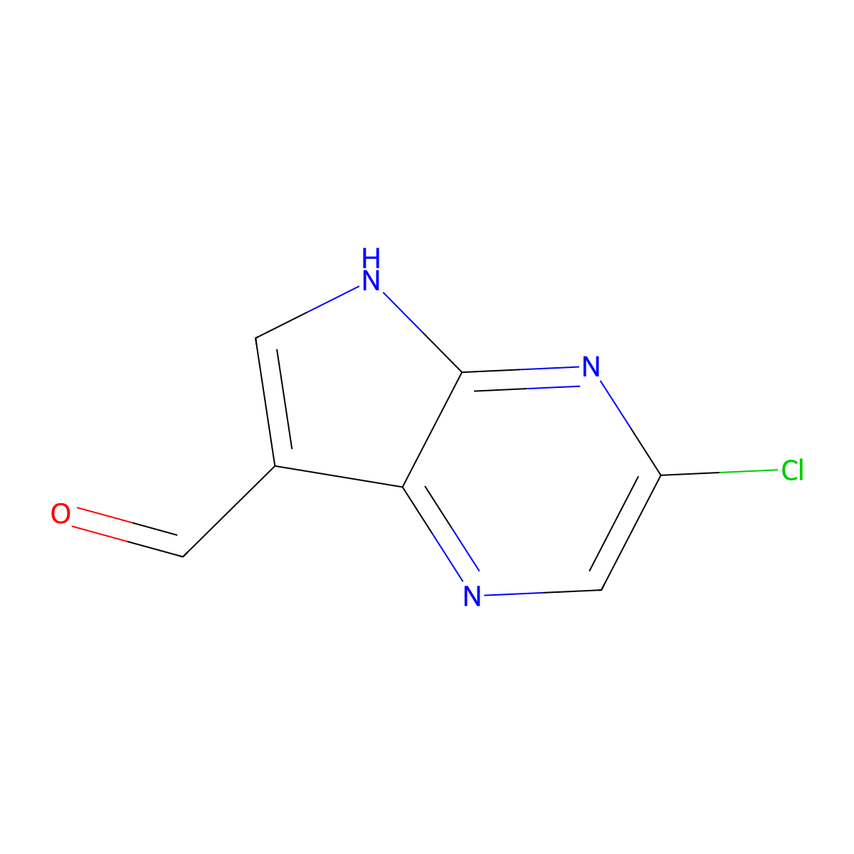 3-Chloro-5H-pyrrolo[2,3-B]pyrazine-7-carbaldehyde molecular structure, CAS 1515147-28-0
