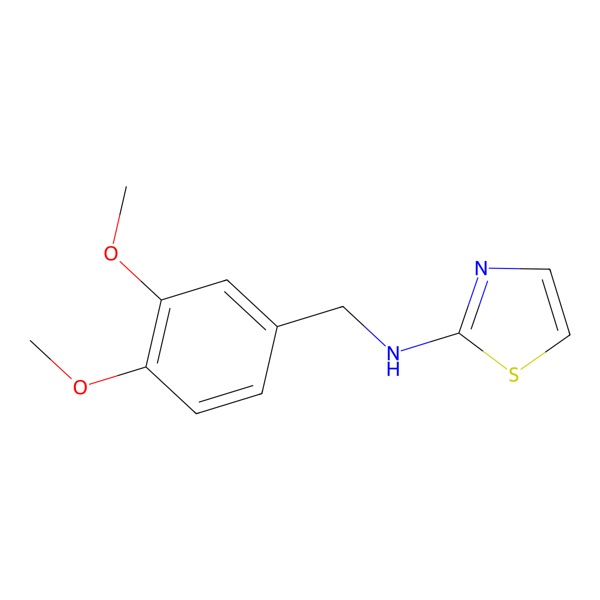 (3,4-Dimethoxy-benzyl)-thiazol-2-yl-amine molecular structure, CAS 1515147-36-0