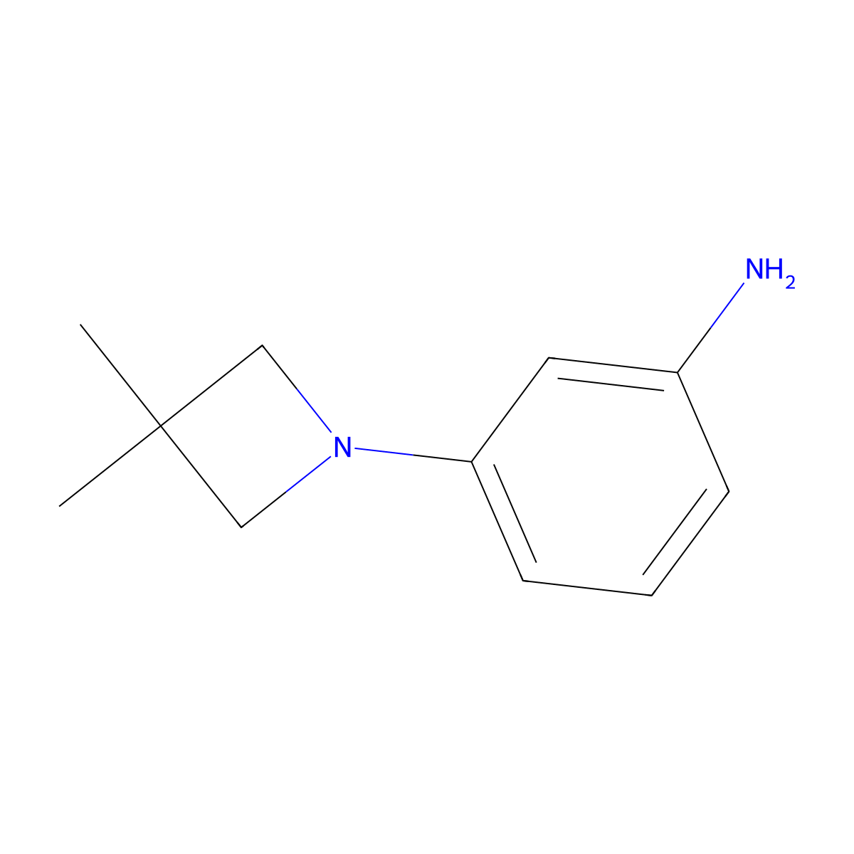 3-(3,3-Dimethylazetidin-1-yl)aniline molecular structure, CAS 1515157-52-4