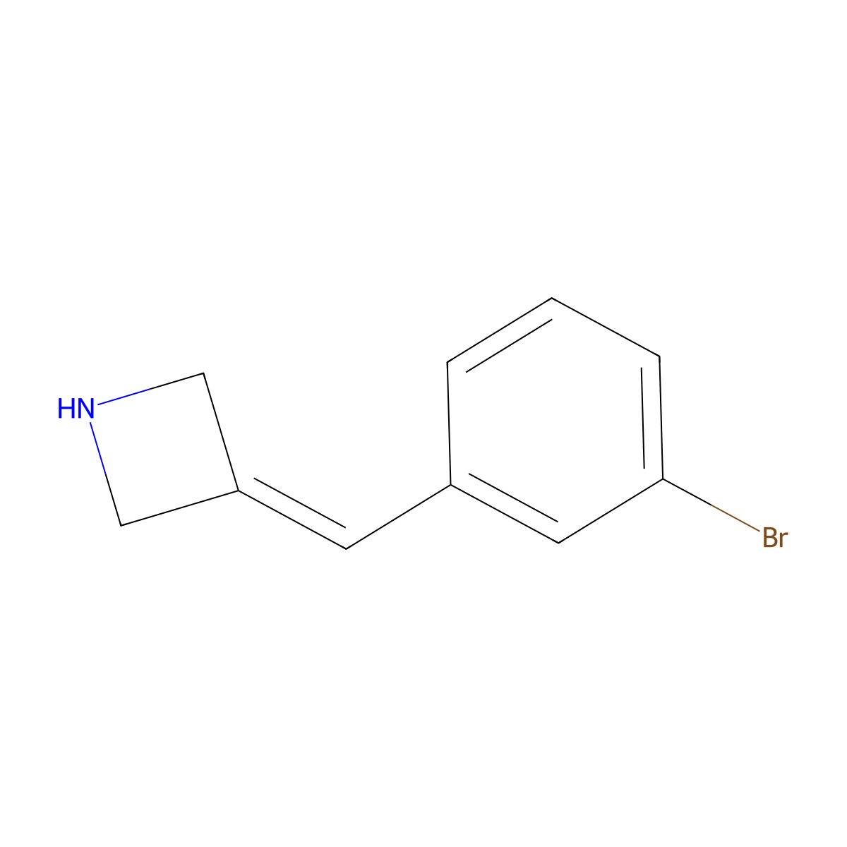 3-(3-Bromobenzylidene)azetidine molecular structure, CAS 1515162-05-6