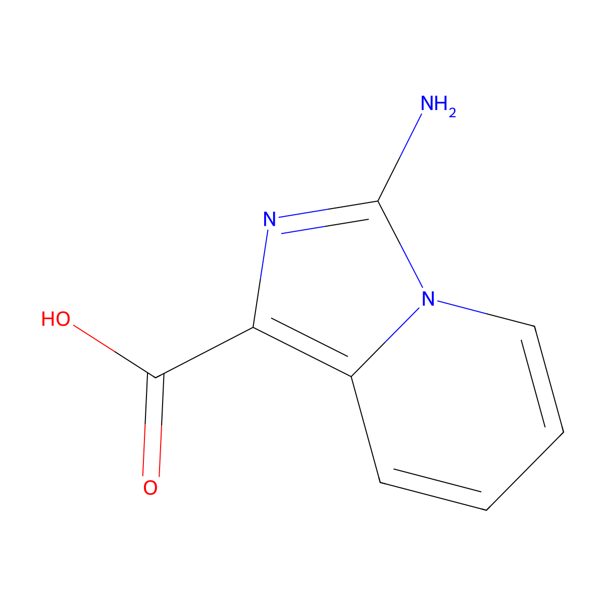 3-Aminoimidazo[1,5-a]pyridine-1-carboxylic acid molecular structure, CAS 1515180-47-8