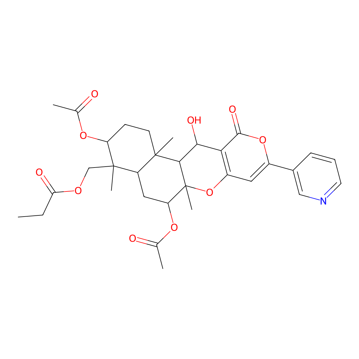 Pyripyropene B molecular structure, CAS 151519-44-7