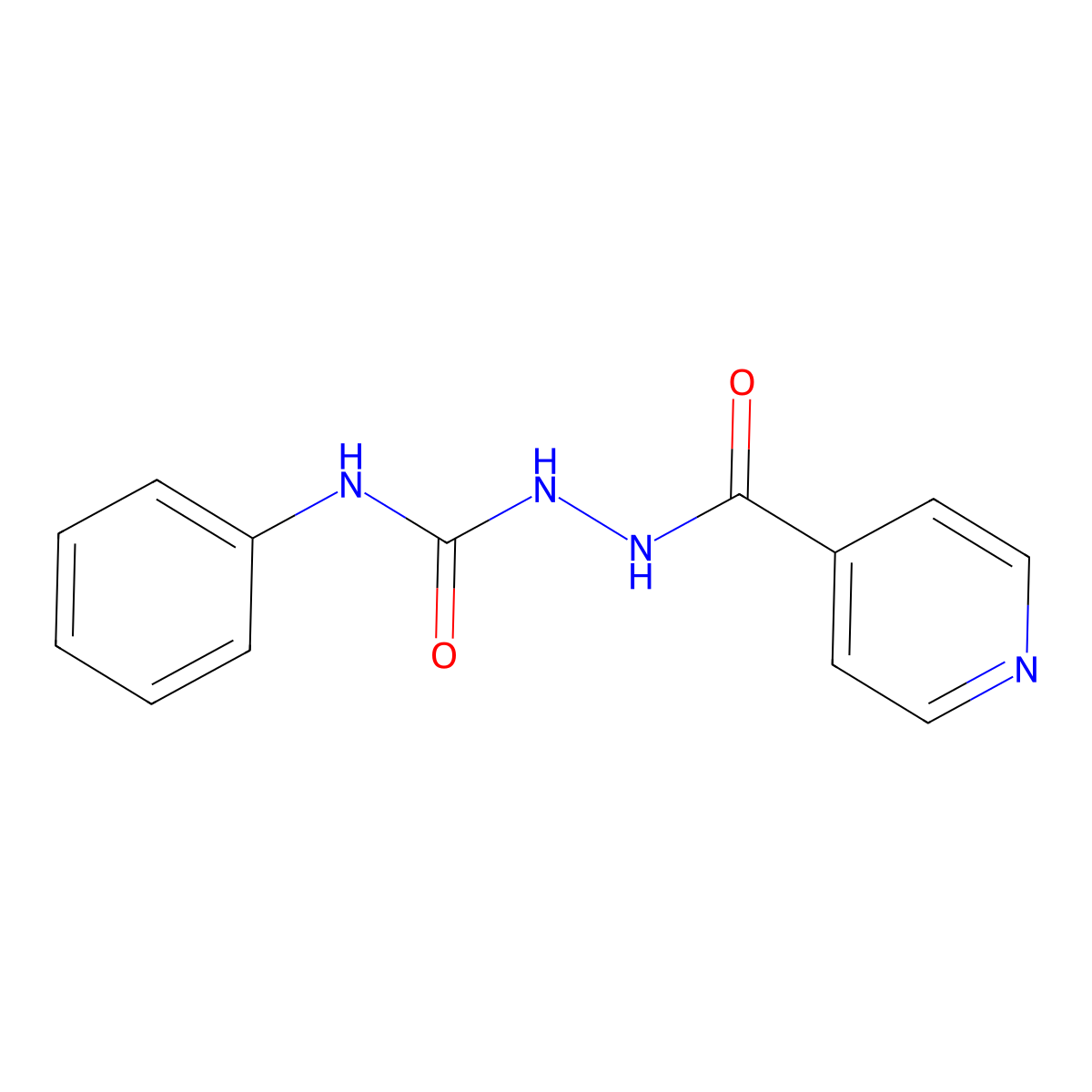 2-Isonicotinoyl-n-phenylhydrazinecarboxamide molecular structure, CAS 15152-50-8