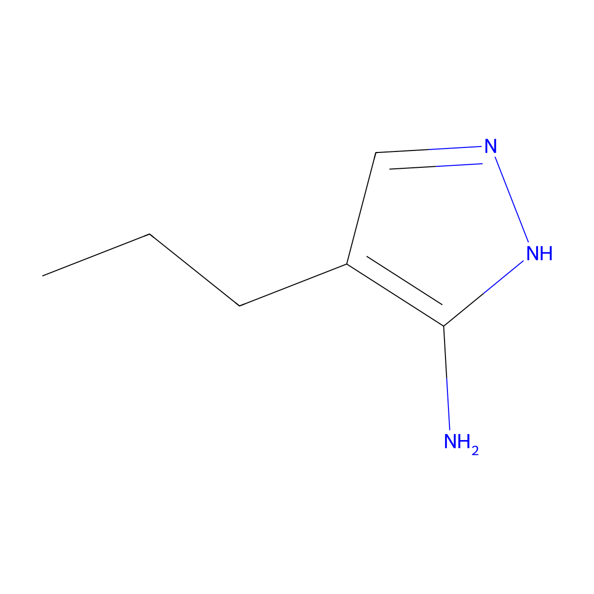 4-Propyl-1H-pyrazol-3-amine molecular structure, CAS 151521-41-4