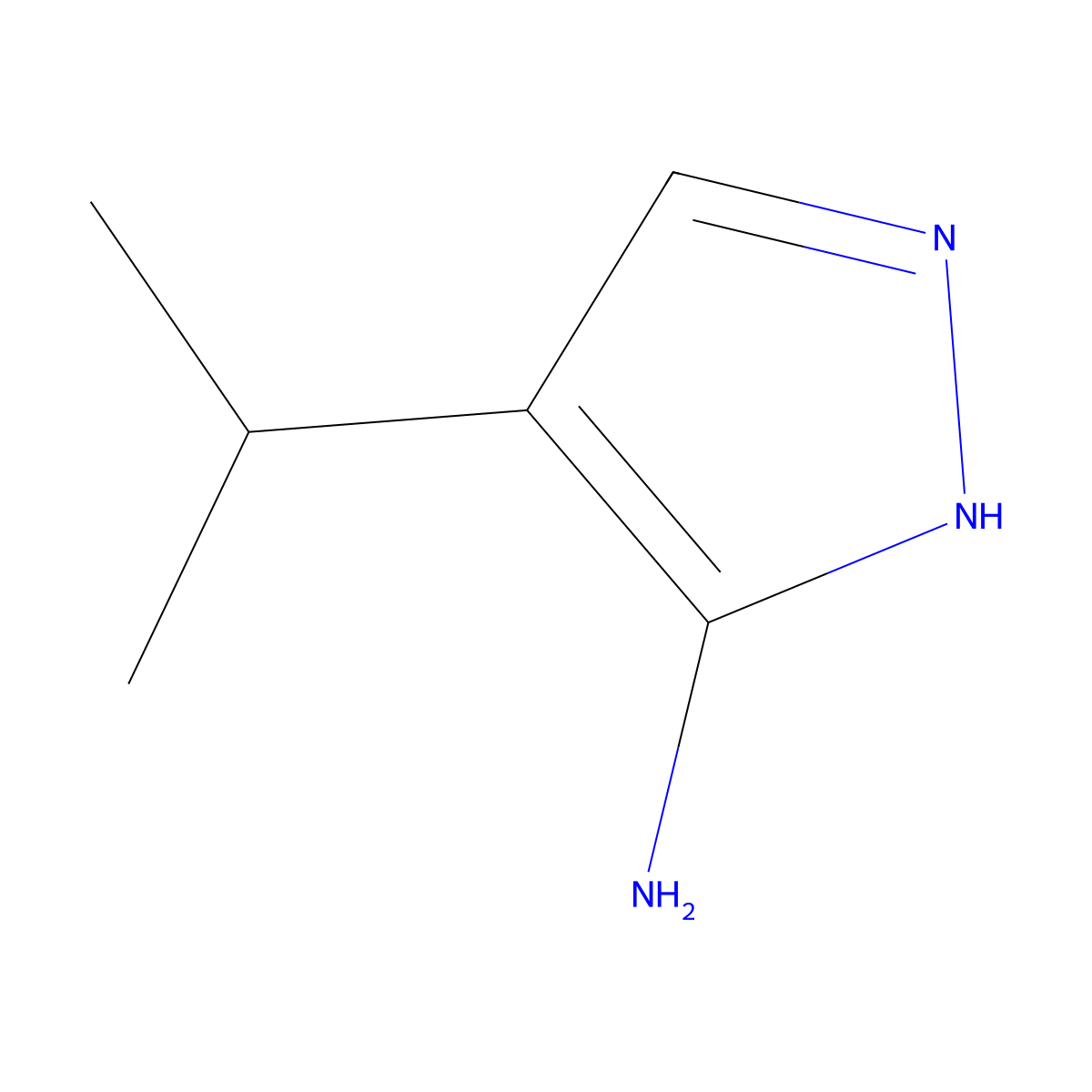 4-Isopropyl-1H-pyrazol-3-amine molecular structure, CAS 151521-49-2