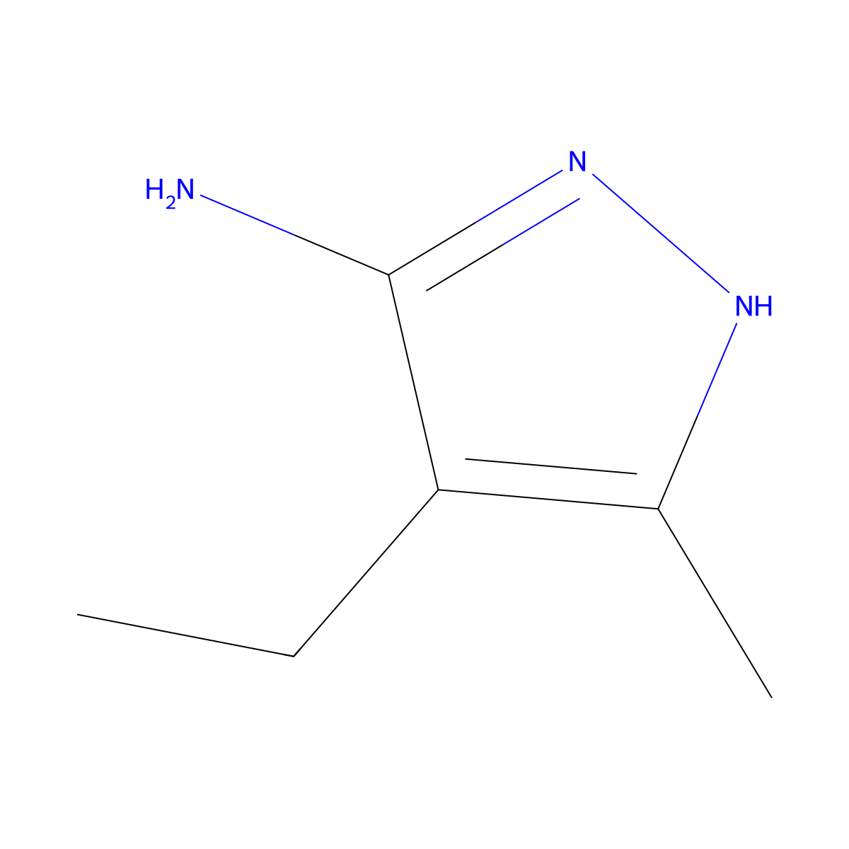 4-ethyl-3-methyl-1H-pyrazol-5-amine molecular structure, CAS 151521-79-8