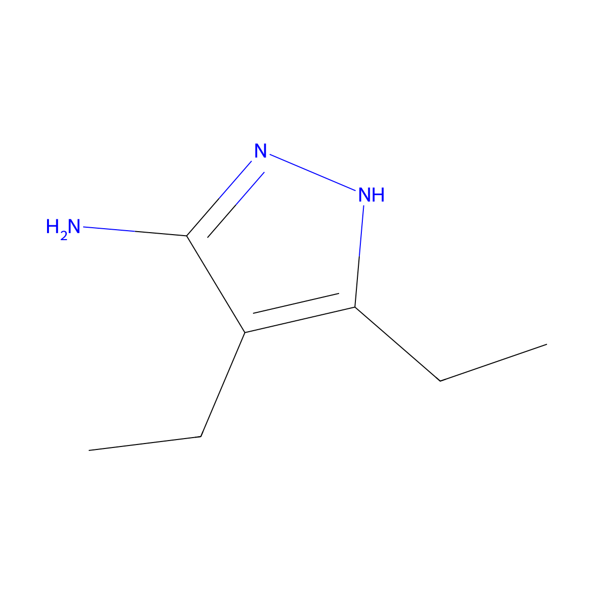 3,4-Diethyl-1H-pyrazol-5-amine molecular structure, CAS 151521-81-2
