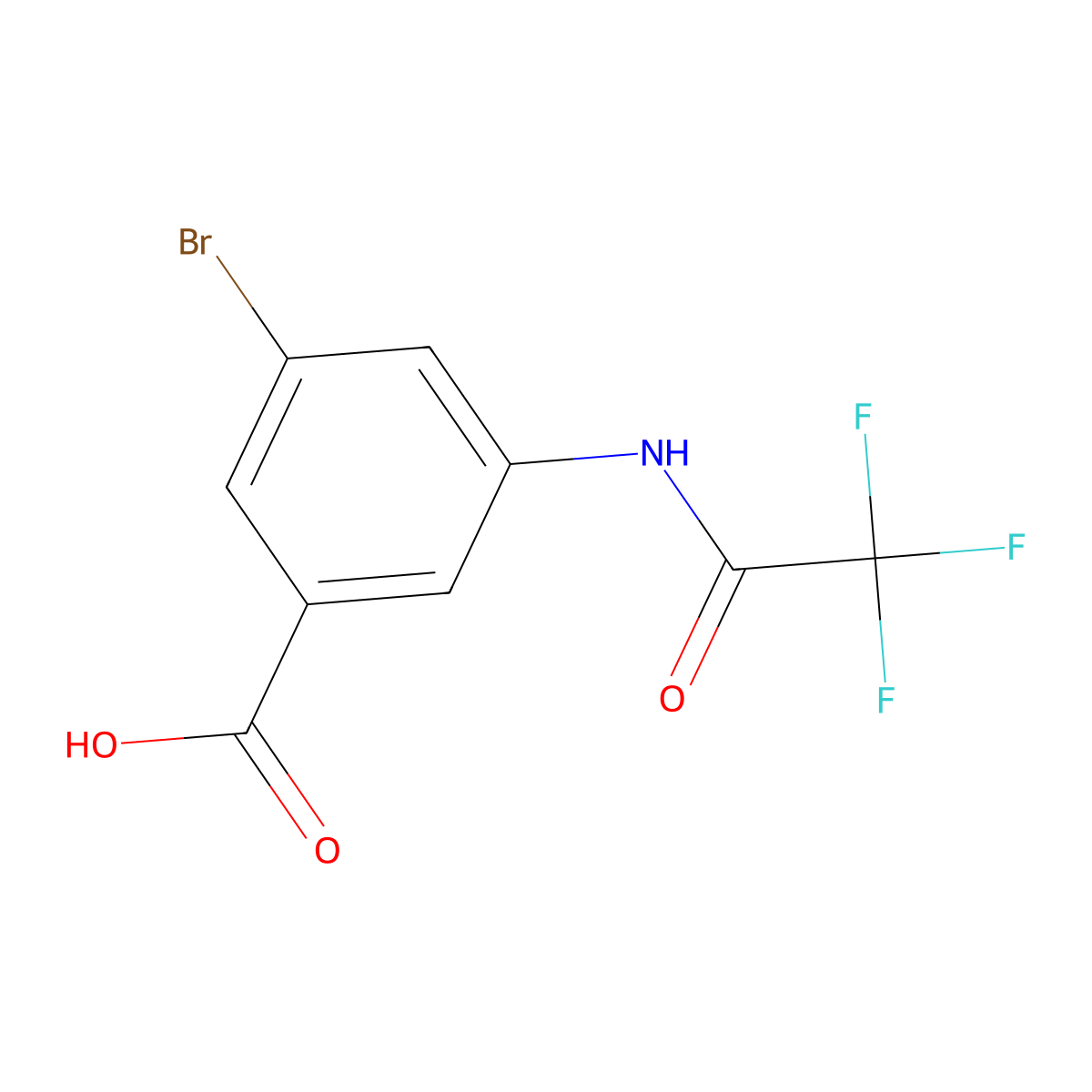 3-Bromo-5-(trifluoroacetamido)benzoic acid molecular structure, CAS 1515210-54-4