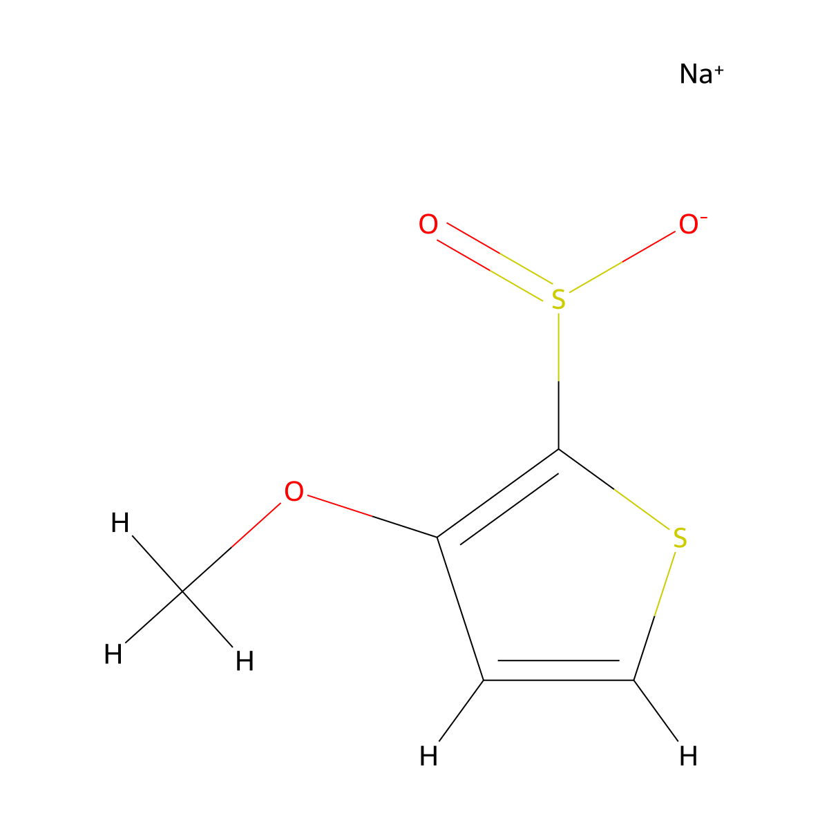 Sodium 3-methoxythiophene-2-sulfinate molecular structure, CAS 1515217-05-6