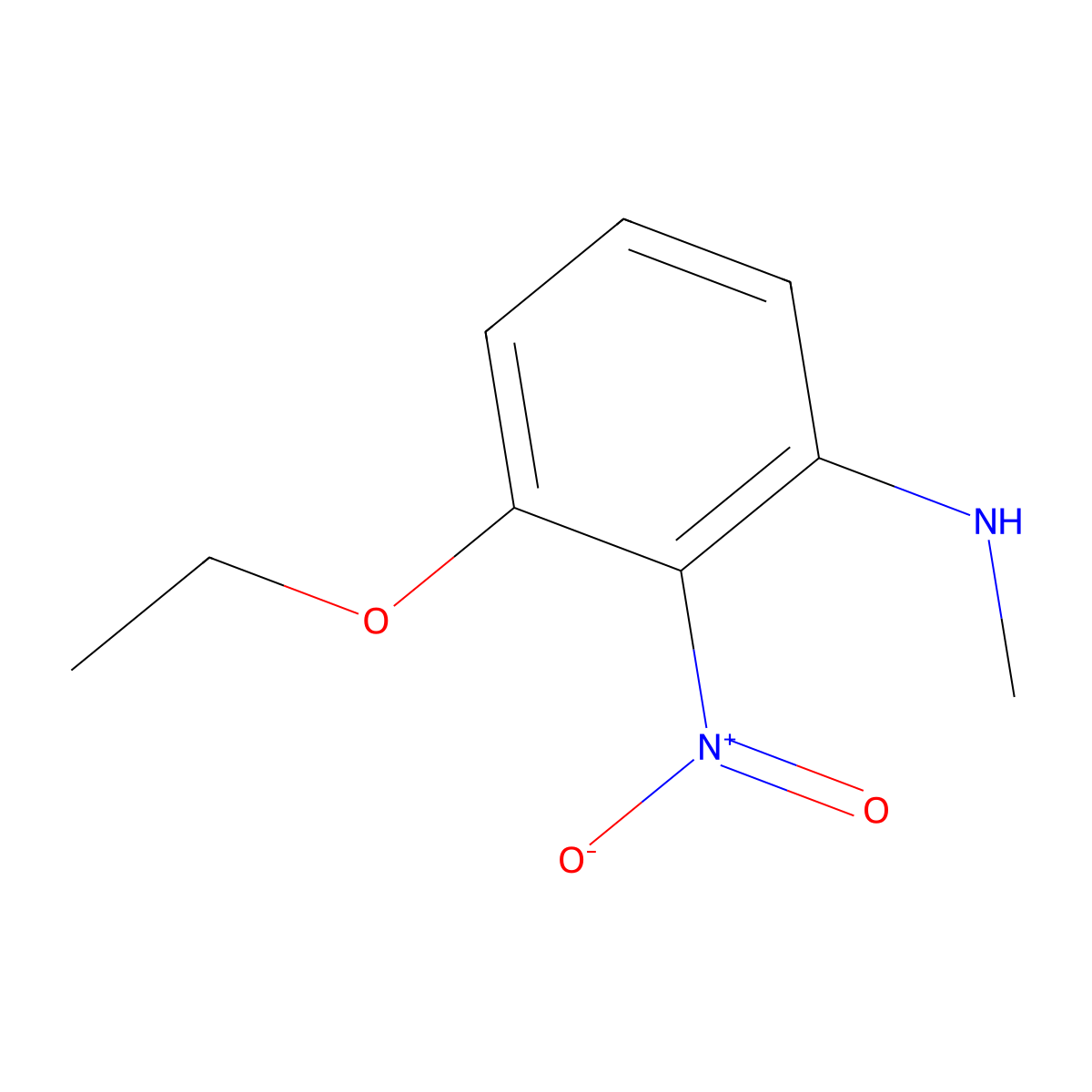 3-Ethoxy-N-methyl-2-nitroaniline molecular structure, CAS 1515219-57-4