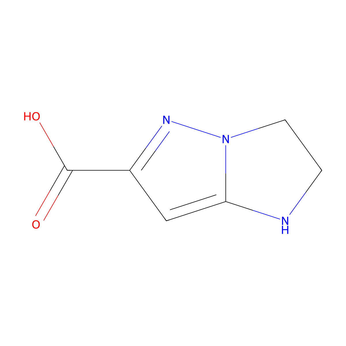 2,3-Dihydro-1H-imidazo[1,2-b]pyrazole-6-carboxylic acid molecular structure, CAS 1515221-05-2