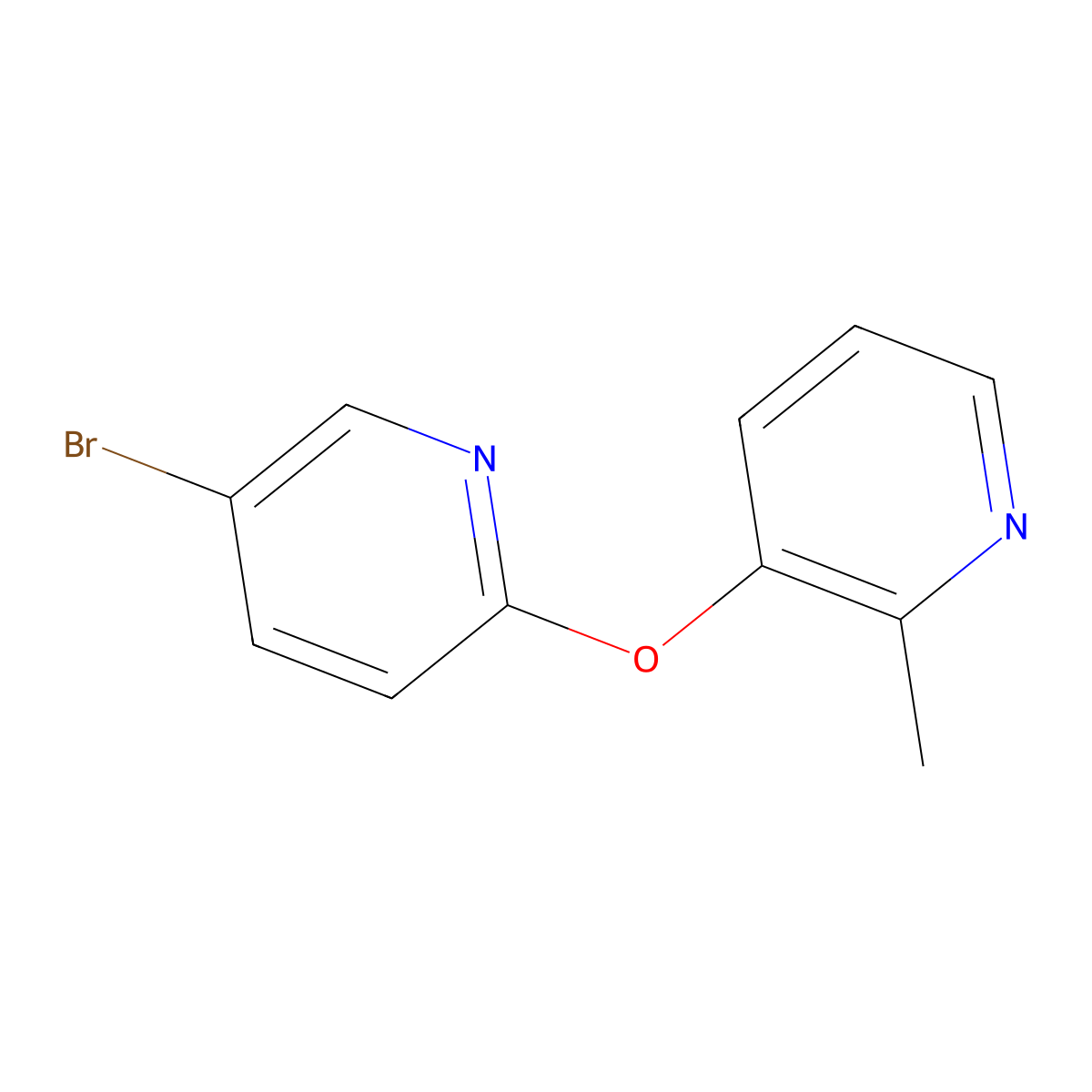 5-Bromo-2-[(2-methylpyridin-3-yl)oxy]pyridine molecular structure, CAS 1515225-81-6