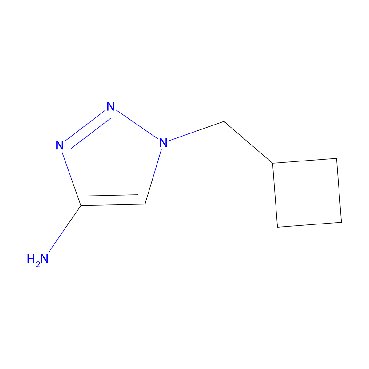 1-(cyclobutylmethyl)-1H-1,2,3-triazol-4-amine molecular structure, CAS 1515228-87-1