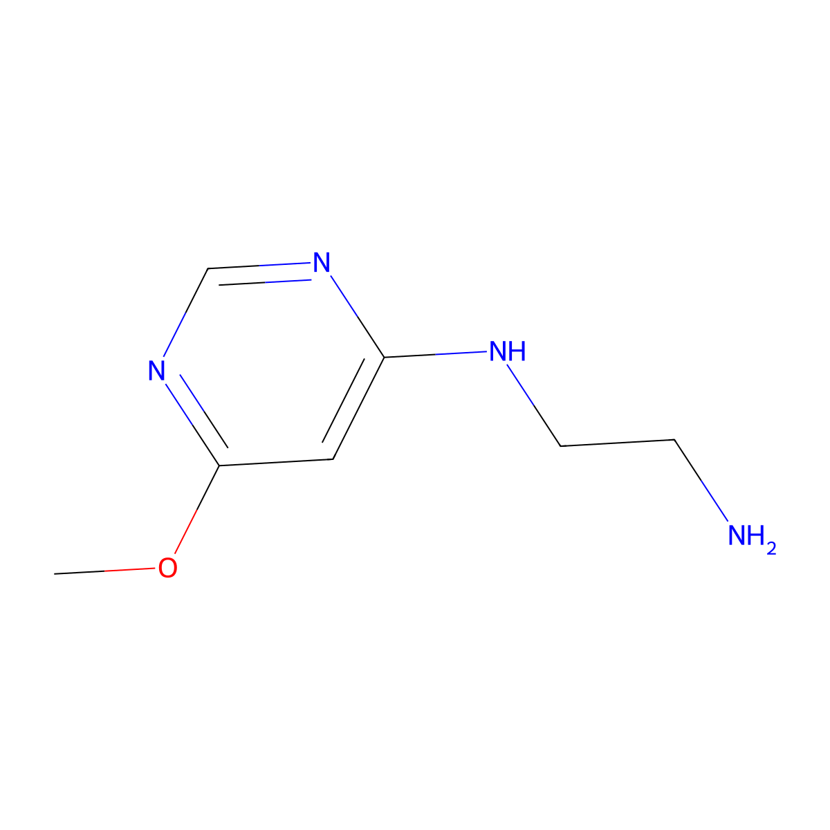 N1-(6-methoxypyrimidin-4-yl)ethane-1,2-diamine molecular structure, CAS 1515236-90-4