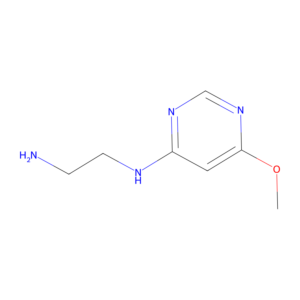 N1-(6-methoxypyrimidin-4-yl)ethane-1,2-diamine molecular structure, CAS 1515236-90-4