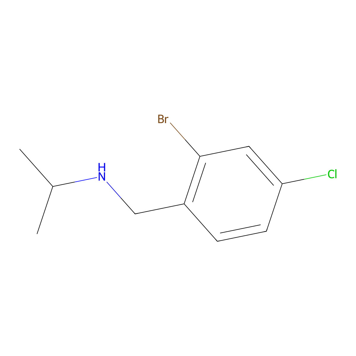 [(2-Bromo-4-chlorophenyl)methyl](propan-2-yl)amine molecular structure, CAS 1515250-53-9