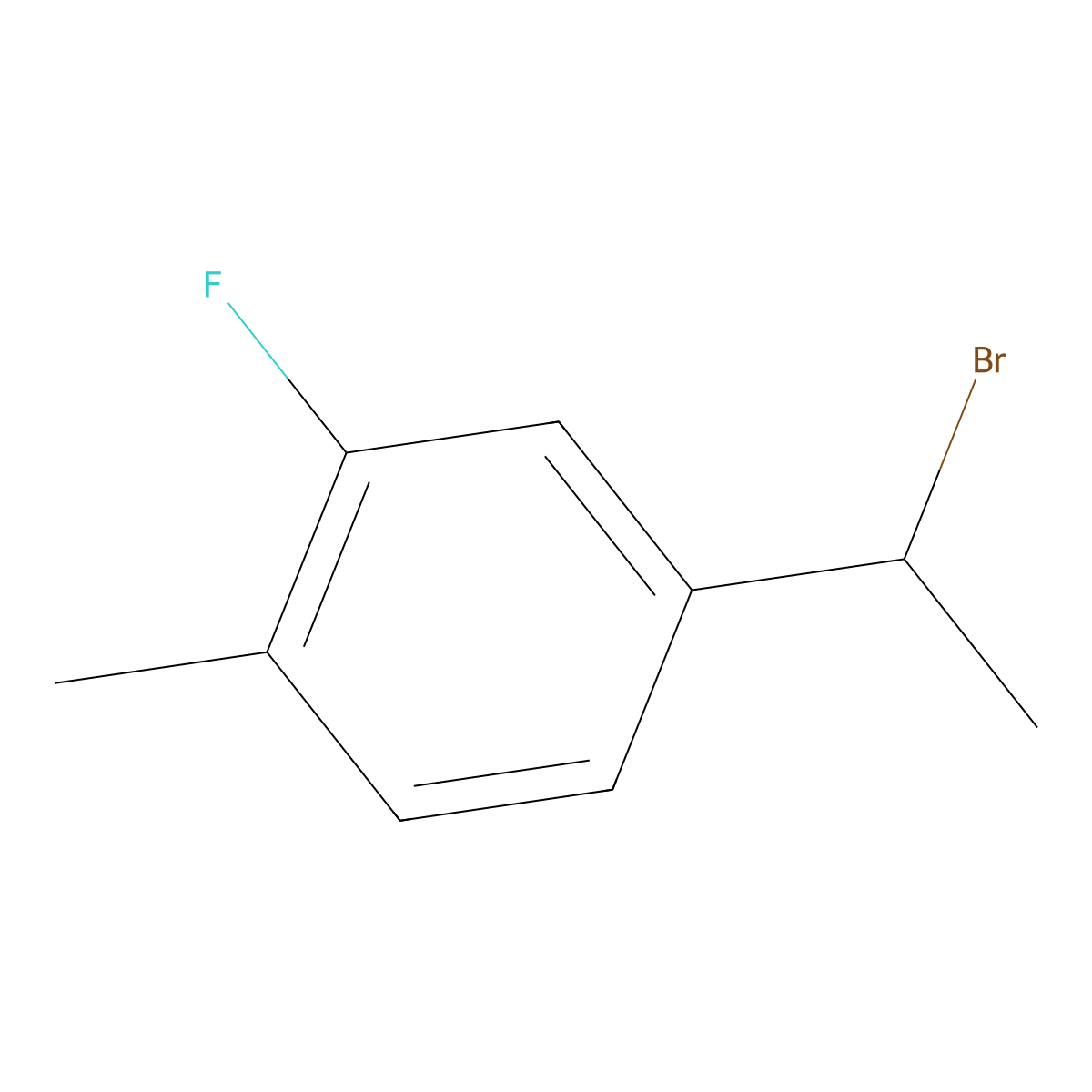 4-(1-Bromoethyl)-2-fluoro-1-methylbenzene molecular structure, CAS 1515274-86-8