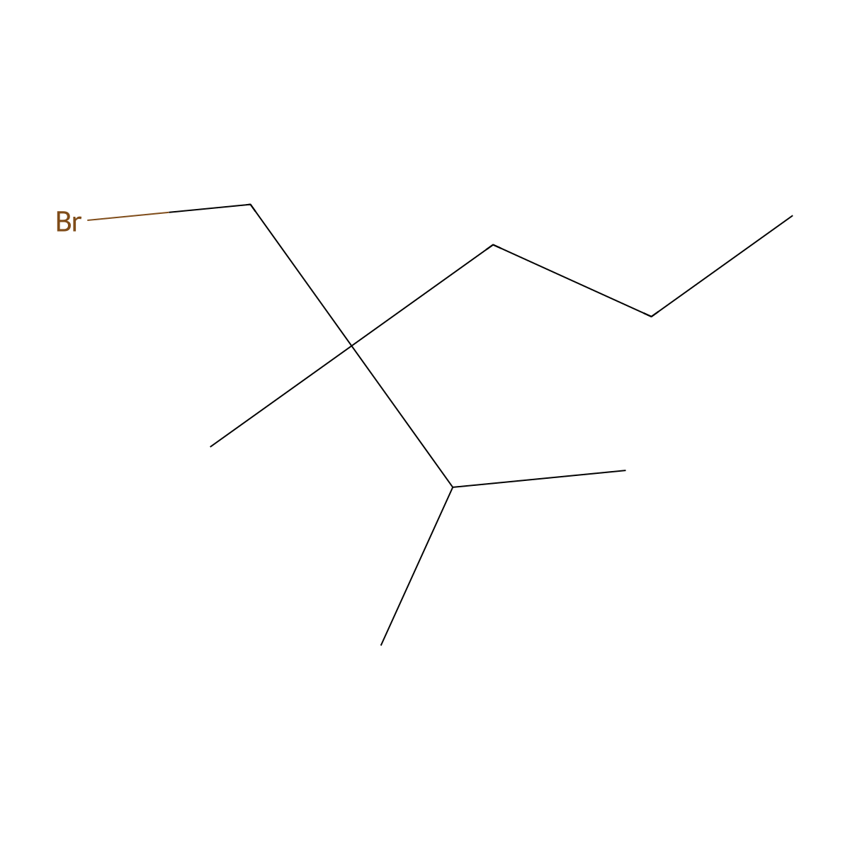 3-(Bromomethyl)-2,3-dimethylhexane molecular structure, CAS 1515292-89-3