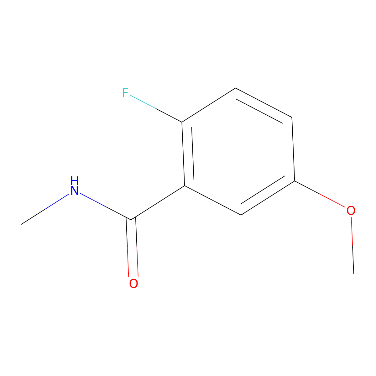 2-fluoro-5-methoxy-N-methylbenzamide molecular structure, CAS 1515293-66-9