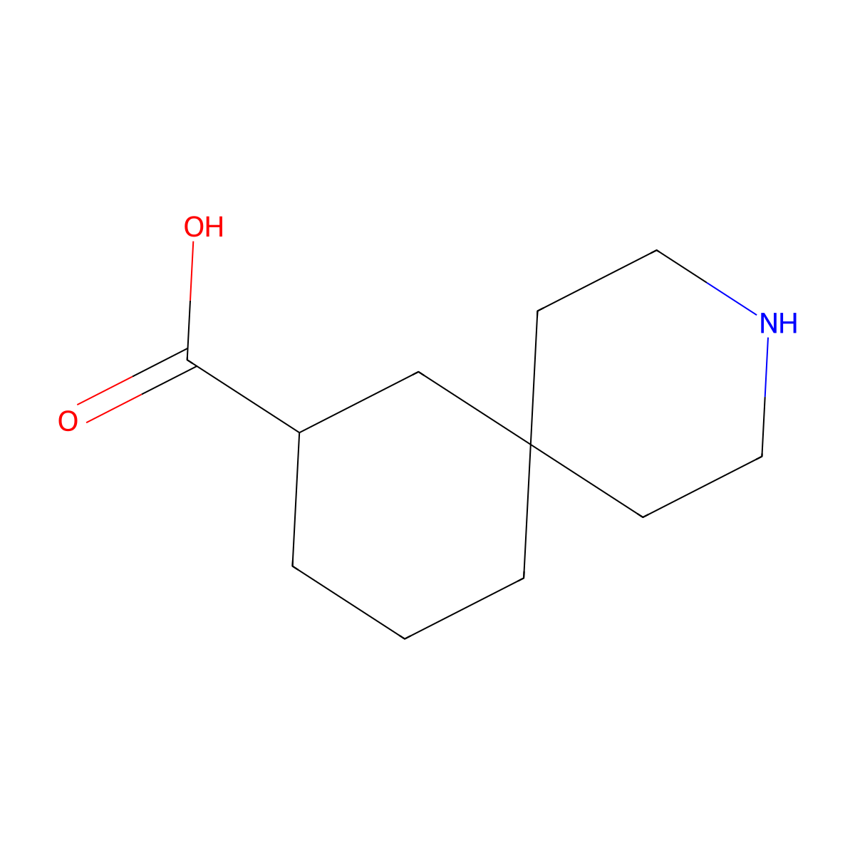 3-Azaspiro[5.5]undecane-10-carboxylic acid molecular structure, CAS 1515298-42-6